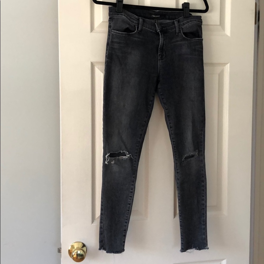 Jbrand Super Skinny Distressed Jeans
